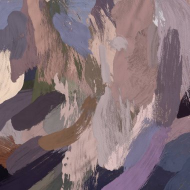 Tuval el yapımı yağlıboya. Renkli doku. Fırça darbeleri.