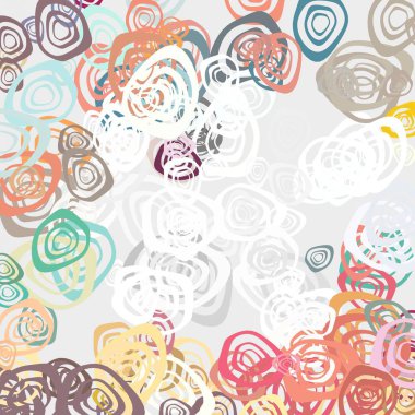 Çiçekli, soyut, pürüzsüz desen