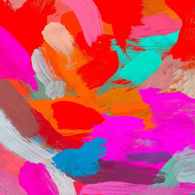 Tuval arka plan üzerine yağlıboya