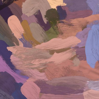 Tuval el yapımı yağlıboya. Renkli doku. Fırça darbeleri. Renkli görüntü. Modern sanat. Çağdaş sanat.