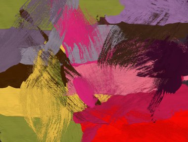 El yapımı tuvale yağlı boya. Soyut sanat dokusu. Renkli doku. Modern sanat eserleri. Yağlı boya darbeleri. Fırça darbeleri. Modern sanat. Çağdaş sanat. Sanatsal tuval.   