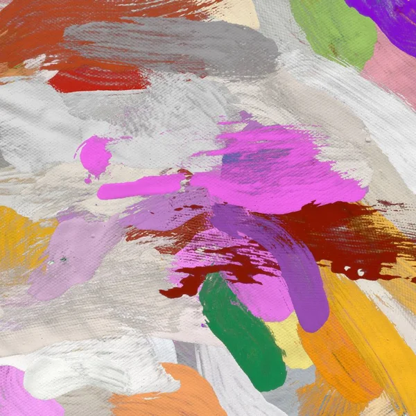 Tuval el yapımı yağlıboya. Renkli doku. Fırça darbeleri. Renkli görüntü. Modern sanat. Çağdaş sanat.