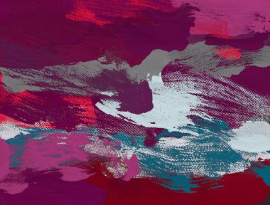 El yapımı tuvale yağlı boya. Soyut sanat dokusu. Renkli doku. Modern sanat eserleri. Yağlı boya darbeleri. Fırça darbeleri. Modern sanat. Çağdaş sanat. Sanatsal tuval.   