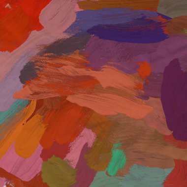 Tuval el yapımı yağlıboya. Renkli doku. Fırça darbeleri. Renkli görüntü. Modern sanat. Çağdaş sanat.