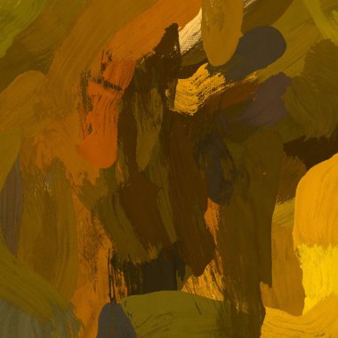 Tuval el yapımı yağlıboya. Renkli doku. Fırça darbeleri. Renkli görüntü. Modern sanat. Çağdaş sanat.