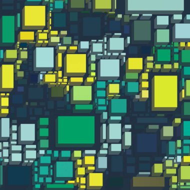 Soyut sanat dokusu. Kareler ile renkli doku. Modern sanat eserleri. Renkli görüntü