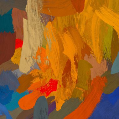 Tuval arka plan üzerine yağlıboya