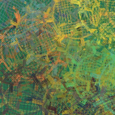 farklı Vintage desenleri ile soyut grunge arka plan