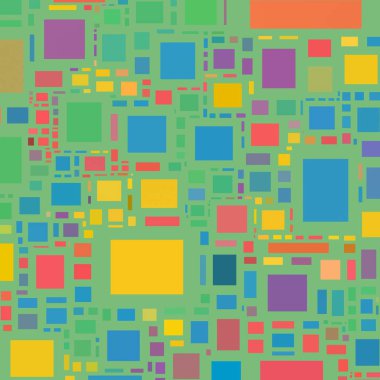 Soyut sanat dokusu. Kareler ile renkli doku. Modern sanat eserleri. Renkli görüntü