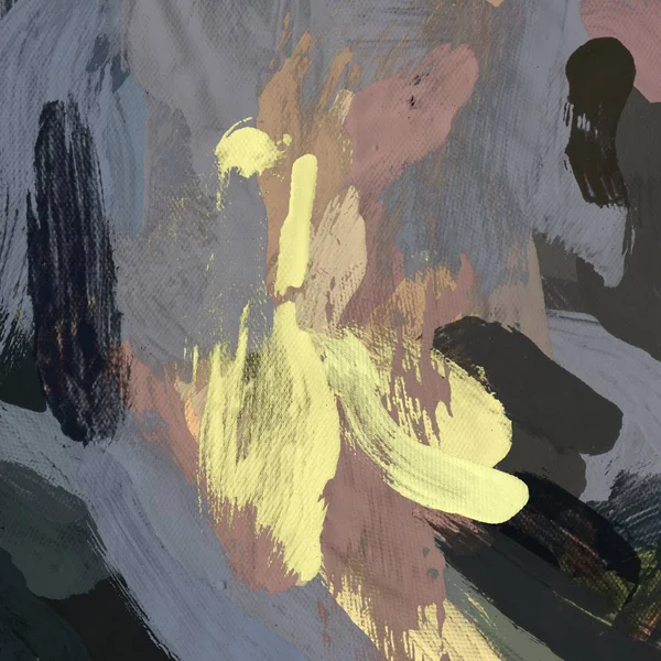 Tuval el yapımı yağlıboya. Renkli doku. Fırça darbeleri.