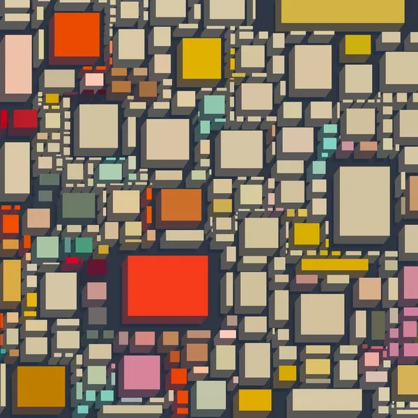 Soyut sanat dokusu. Kareler ile renkli doku. Modern sanat eserleri. Renkli görüntü