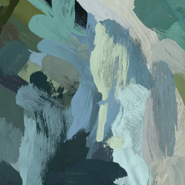 Tuval el yapımı yağlıboya. Renkli doku. Fırça darbeleri.