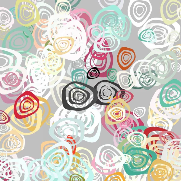 çiçek desenli soyut illüstrasyon