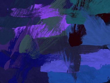 El yapımı tuvale yağlı boya. Soyut sanat dokusu. Renkli doku. Modern sanat eserleri. Yağlı boya darbeleri. Fırça darbeleri. Modern sanat. Çağdaş sanat. Sanatsal tuval.  