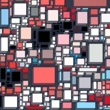 Soyut sanat dokusu. Kareler ile renkli doku. Modern sanat eserleri. Renkli görüntü