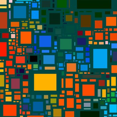 Soyut sanat dokusu. Kareler ile renkli doku. Modern sanat eserleri. Renkli görüntü