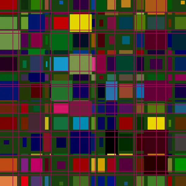 Färgglad Abstrakt Bakgrund Med Rutor — Stockfoto
