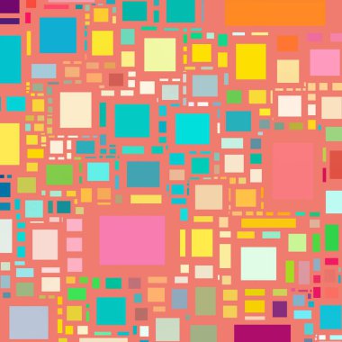 Soyut sanat dokusu. Kareler ile renkli doku. Modern sanat eserleri. Renkli görüntü