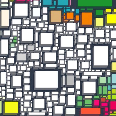 Soyut sanat dokusu. Kareler ile renkli doku. Modern sanat eserleri. Renkli görüntü