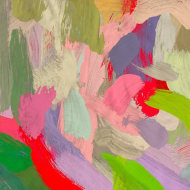 Tuval arka plan üzerine yağlıboya