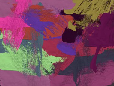 El yapımı tuvale yağlı boya. Soyut sanat dokusu. Renkli doku. Modern sanat eserleri. Yağlı boya darbeleri. Fırça darbeleri. Modern sanat. Çağdaş sanat. Sanatsal tuval.   