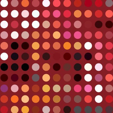 Çok renkli dairelerin görüntüsüyle kusursuz soyut geometrik desen. 