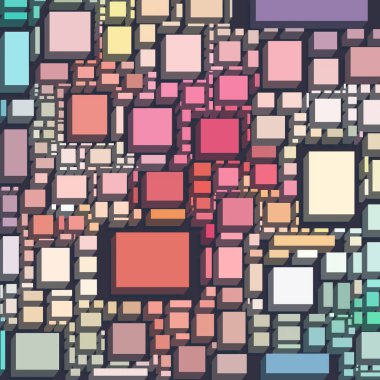 farklı geometrik desenler ile sanat deseni