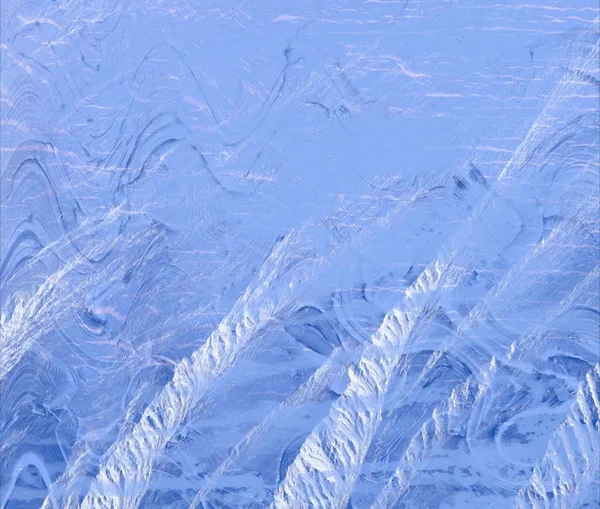 Fundo Inverno Azul Com Neve — Fotografia de Stock