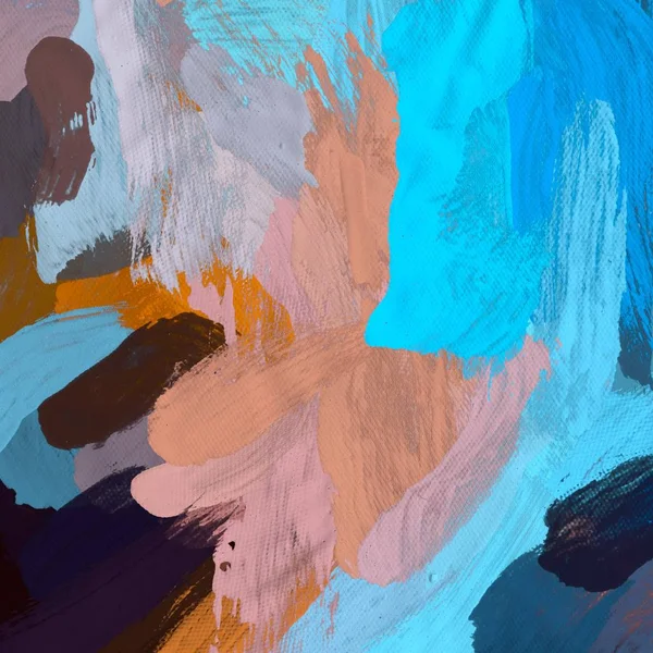 Tuval el yapımı yağlıboya. Renkli doku. Fırça darbeleri. Renkli görüntü. Modern sanat. Çağdaş sanat.