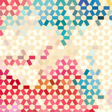 Renkli kalpleri olan soyut bir arkaplan