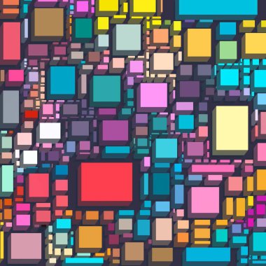 Soyut sanat dokusu. Kareler ile renkli doku. Modern sanat eserleri. Renkli görüntü