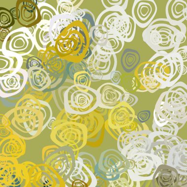 Çiçekli, soyut, pürüzsüz desen