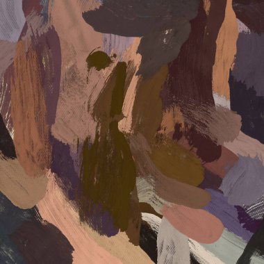 Tuval el yapımı yağlıboya. Renkli doku. Fırça darbeleri.