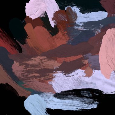 Tuval el yapımı yağlıboya. Renkli doku. Fırça darbeleri. Renkli görüntü. Modern sanat. Çağdaş sanat.