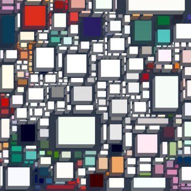 Soyut sanat dokusu. Kareler ile renkli doku. Modern sanat eserleri. Renkli görüntü