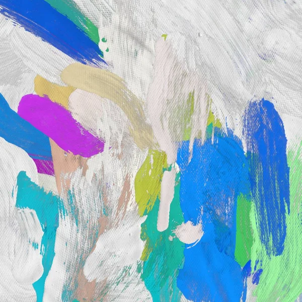 Tuval el yapımı yağlıboya. Renkli doku. Fırça darbeleri. Renkli görüntü. Modern sanat. Çağdaş sanat.