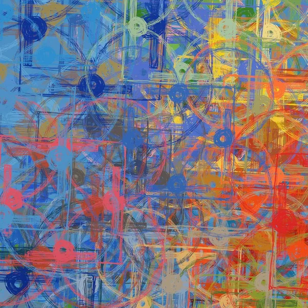 Çiçeklerin tarzdaki soyut çizimi