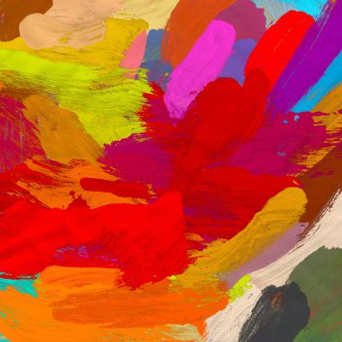 Tuval arka plan üzerine yağlıboya