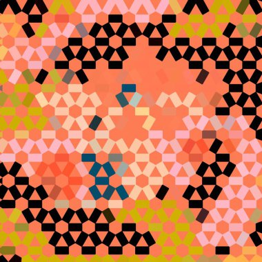 Renk fraktal geometrik soyut desen