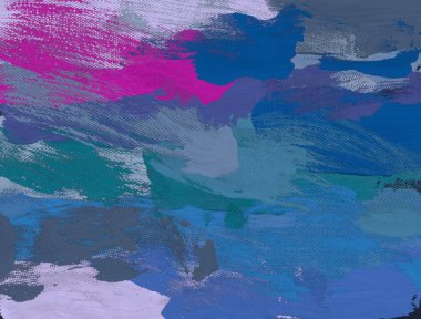 El yapımı tuvale yağlı boya. Soyut sanat dokusu. Renkli doku. Modern sanat eserleri. Yağlı boya darbeleri. Fırça darbeleri. Modern sanat. Çağdaş sanat. Sanatsal tuval.  