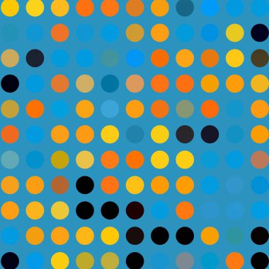 Kesintisiz geometrik desen. Bir patchwork kolaj tarzı klasik polka noktalı desene. Vektör görüntü.