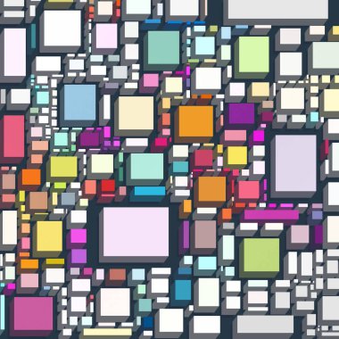 Soyut sanat dokusu. Kareler ile renkli doku. Modern sanat eserleri. Renkli görüntü