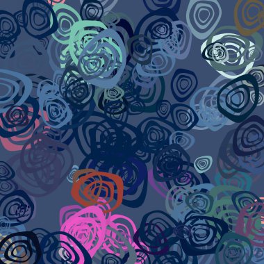 Çiçekli, soyut, pürüzsüz desen