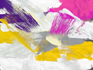 El yapımı tuvale yağlı boya. Soyut sanat dokusu. Renkli doku. Modern sanat eserleri. Yağlı boya darbeleri. Fırça darbeleri. Modern sanat. Çağdaş sanat. Sanatsal tuval.  