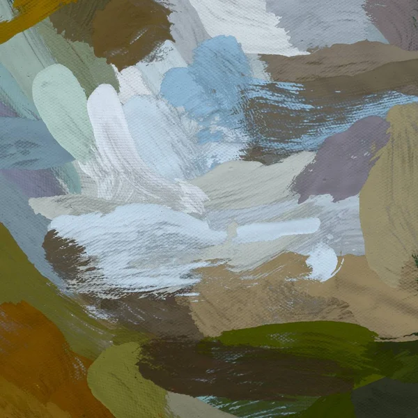 Tuval el yapımı yağlıboya. Renkli doku. Fırça darbeleri. Renkli görüntü. Modern sanat. Çağdaş sanat.