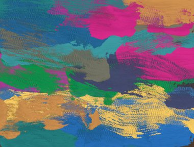 El yapımı tuvale yağlı boya. Soyut sanat dokusu. Renkli doku. Modern sanat eserleri. Yağlı boya darbeleri. Fırça darbeleri. Modern sanat. Çağdaş sanat. Sanatsal tuval.  