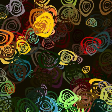 çiçek desenli soyut illüstrasyon dokusu