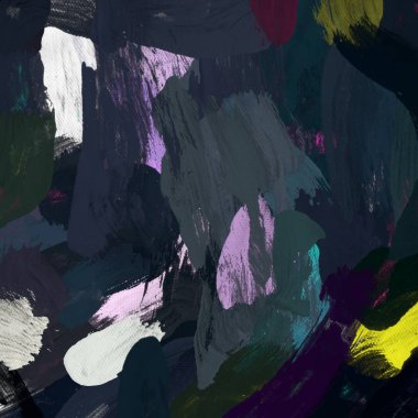 Tuval el yapımı yağlıboya. Renkli doku. Fırça darbeleri. Renkli görüntü. Modern sanat. Çağdaş sanat.