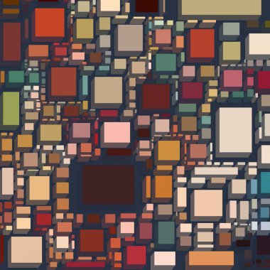 Soyut sanat dokusu. Kareler ile renkli doku. Modern sanat eserleri. Renkli görüntü