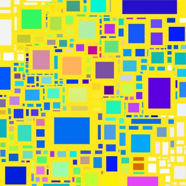 Soyut sanat dokusu. Kareler ile renkli doku. Modern sanat eserleri. Renkli görüntü